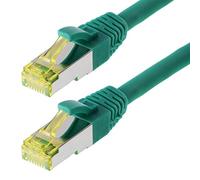 Helos Patchkabel S/FTP (PIMF) CAT 6a, Cable de conexión, 0,5 m, Verde