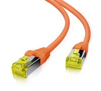 Helos patchkabel s/ftp (pimf) cat 6a, cable de conexión, 1 m, naranja