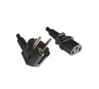 Helos Power supply cable, earthing contact plug 90° to C13, black, 5.0 m