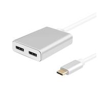 Helos splitter usb 3.1 type-c st./2x displayport buchse, premium 4k, s