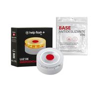help flash IoT + Luz de Emergencia V16 Homologada con Geolocalización + Base Antideslizante, Exigible en 2026, Conectada con DGT 3.0, Señal V-16, Plan de Datos Incluido, Mayor Visibilidad