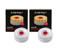 help flash IoT + Luz de Emergencia V16 con Geolocalización Pack 2 uds, Exigible en 2026, Conectada con DGT 3.0, Señal V-16, Aviso Ubicación, Plan de Datos Incluido, Mayor Visibilidad