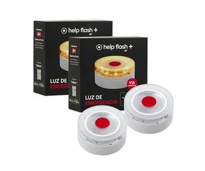 help flash IoT+ Luz de Emergencia V16 Homologada con Geolocalización Pack 2 uds, Exigible en 2026, Conectada con DGT 3.0, Señal V-16, Aviso Ubicación, Plan de Datos Incluido, Mayor Visibilidad