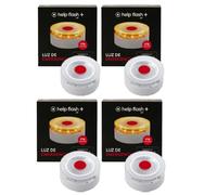 help flash IoT+ Luz de Emergencia V16 Homologada con Geolocalización Pack 4 uds, Exigible en 2026, Conectada con DGT 3.0, Señal V-16, Aviso Ubicación, Plan de Datos Incluido, Mayor Visibilidad