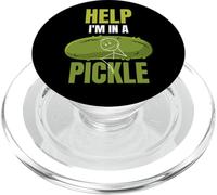 Help I'm In A Pickle Sarcástico Juego de Palabras Divertido para el Amante de los pepinillos PopSockets PopGrip para MagSafe