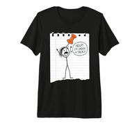 Help! I'm Under A Tack! Divertido Dicho sarcástico de Dibujos Animados Novedad Camiseta Premium