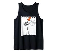 Help! I'm Under A Tack! Divertido Dicho sarcástico de Dibujos Animados Novedad Camiseta sin Mangas