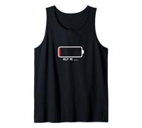 " Help me バッテリー 電池切れ" Divertida de caligrafía con letras Camiseta sin Mangas