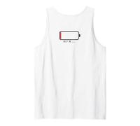 " Help me バッテリー 電池切れ" Divertida de caligrafía con letras Camiseta sin Mangas