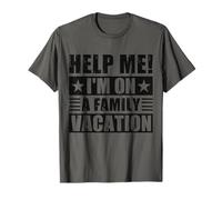 Help Me I'm On A Family Vacation Funny Humor Quote Hombres Camiseta