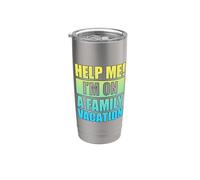 Help Me I'm On A Family Vacation Vaso térmico de acero inoxidable de doble pared