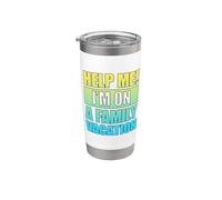 Help Me I'm On A Family Vacation Vaso térmico de acero inoxidable de doble pared