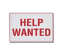 Help Wanted Hiring - Placa de aluminio retro para casa, bar, garaje y granja, 20 x 30 cm