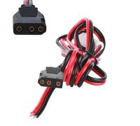 helpers lab CB - Cable de alimentación de 3 pines con conector hembra de 3 pines para radios CB Ham Cobra Galaxy Uniden Midland President MC Kinley President Walker, fusible 5A, longitud 150 cm