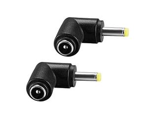 helpers lab Fuente de alimentación adaptador de ángulo de 90 grados, conector de ángulo de 4,0 mm x 1,7 mm macho a 5,5 mm x 2,1 mm hembra en ángulo recto para CCTV Korg Volcas y merh - 2 unidades