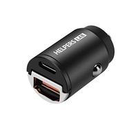 helpers lab mechero USB Coche, PD PPS y QC 3.0 Cargador Coche Carga Rápido, 30W Quick Charge Cargador Mechero Coche para iPhone 12 Pro MAX 11 XR XS SE 8 7, Galaxy S20 S10, Huawei P40 P30, Xiao Mi 9