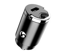 HelpersLab Cargador de Coche con USB-C Puerto Cargador Móvil 30W, Adaptador Automóvil con Fast Charging Mini Small Size para Phone 12/11/XS/X iPad 2018 Galaxy S20 S10, Huawei P40 P30, Xiao Mi 9