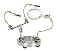 Helping Hands Soldering Station | 360° Flexible Arms with Magnifying Glass | Third Hand Tool for Electronics Repair/Jewelry Making | Attractive Base, Alloy Steel