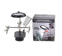Helping Hands, soporte de soldadura de aumento | Herramienta de práctica manual ajustable con clips de de luz LED para soldadura de placa de circuito, joyería, manualidades, pruebas de