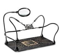 Helping Hands - Soporte de soldadura para reparación de electrónica, PCB para manualidades, joyería, soldadura, exquisito, grabado de metal, base antideslizante extra grande