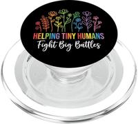 Helping Tiny Humans Fight Big Battles Cuidadora Infantil PopSockets PopGrip para MagSafe