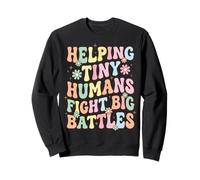 Helping Tiny Humans Fight Big Battles Cuidadora Infantil Sudadera