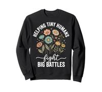 Helping Tiny Humans Fight Big Battles Cuidadora Infantil Sudadera