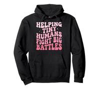 Helping Tiny Humans Fight Big Battles Cuidadora Infantil Sudadera con Capucha