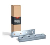 HELPMATE - 12 conectores planos de 40 x 180 mm - Conector de madera galvanizado y azul pasivado - Placa de conexión con excelente protección contra la corrosión, estable y duradera - Fácil montaje