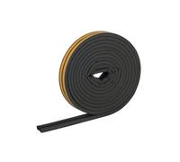 HELPMATE - Cinta de sellado autoadhesiva para ventanas y puertas - Burlete para aislar ranuras de 2,5 a 5 mm de ancho - Cinta de sellado 9 x 5,5 mm (Perfil P | 18 metros | Negro)