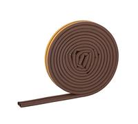 HELPMATE - Cinta de sellado autoadhesiva para ventanas y puertas - Burlete para aislar ranuras de 3 a 5,5 mm de ancho - Cinta de sellado 9 x 6 mm (Perfil D | 6 metros | Marrón)