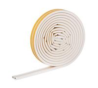 HELPMATE - Cinta de sellado autoadhesiva para ventanas y puertas - Burlete para aislar ranuras de 3 a 5,5 mm de ancho - Cinta de sellado 9 x 6 mm (Perfil D | 18 metros | Blanco)