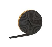 HELPMATE - Cinta de sellado autoadhesiva para ventanas y puertas - Burlete para aislar ranuras de 3 a 5,5 mm de ancho - Cinta de sellado 9 x 6 mm (Perfil D | 18 metros | Negro)
