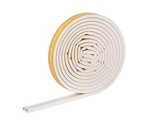 HELPMATE - Cinta de sellado autoadhesiva para ventanas y puertas - Burlete para aislar ranuras de 3 a 5,5 mm de ancho - Cinta de sellado 9 x 6 mm (Perfil D | 18 metros | Blanco)