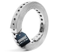 HELPMATE - Cinta perforada de 3 m largo & 12 mm ancho - Acero galvanizado en caliente Sendzimir - Espesor 0,8 mm - Banda perforada de alta calidad