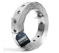 HELPMATE - Cinta perforada de 3 m largo & 17 mm ancho - Acero galvanizado en caliente Sendzimir - Espesor 0,8 mm - Banda perforada de alta calidad