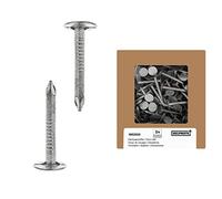 HELPMATE - Clavos de fieltro para techado de 2,5 x 25 mm, galvanizados mecánicamente, 400 g, pasadores de fieltro tipo B - Clavos DIN 1160 B - Clavos para techos ideales para tejados, lonas de