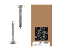 HELPMATE - Clavos de fieltro para techos de 2,5 x 25 mm galvanizados mecánicamente - 1 kg Lápices de fieltro tipo B - Clavos DIN 1160 B - Clavos para techo ideales para tejados, lonas de plástico y