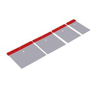 HELPMATE - Espátula de acero inoxidable - Juego de 4 espátulas planas para un trabajo preciso - Espátula para carrocerías - Fabricado en Alemania