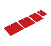 HELPMATE - Espátulas de plástico para pintores - Juego de 4 espátulas planas para un trabajo preciso - para carrocería - Fabricadas en Alemania