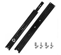 HELPMATE guías de cajón negras extracción total 400 mm 1 par set de 2 guías de bolas 35 kg capacidad de carga guía de extracción sistema de guías