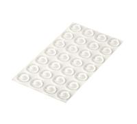 HELPMATE Topes de goma transparentes, 28 unidades, redondos, medianos y autoadhesivos, 12 mm de altura, 3,2 mm, ruido y antideslizante, tope elástico para puerta