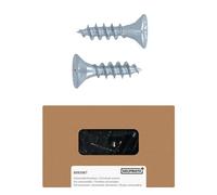HELPMATE - Tornillos de conector de madera de 4,0 x 16 mm galvanizados - Pack de 250 tornillos universales Countersunk Head con unidad PZ2 y rosca completa - Para accesorios de fijación a madera