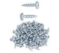 HELPMATE - Tornillos de conexión de madera galvanizados 4,0 x 16-100 unidades de tornillos universales con accionamiento PZ2 y rosca completa - Para fijación de herrajes a madera