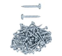HELPMATE - Tornillos de conexión de madera galvanizados 4,0 x 25-100 unidades de tornillos universales con accionamiento PZ2 y rosca completa - Para fijación de herrajes a madera