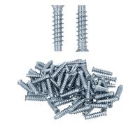 HELPMATE - Tornillos Euro - cabeza avellanada - 6,3 x 25 mm - 50 uds. | Galvanizados - cabeza PZ 3 y rosca completa - tornillos para muebles, para madera maciza y tableros derivados de la madera