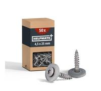 HELPMATE - Tornillos para chapa 4,5x25 mm - acero inoxidable A2 - 50 uds.