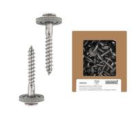 HELPMATE - Tornillos para chapa 4,5x25 mm - acero inoxidable A2 - 50 uds.