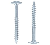 HELPMATE - Tornillos para madera de cabeza plana 4,5 x 40 galvanizados - Pack de 250 tornillos para madera con accionamiento PZ2 y muesca de corte - Para fijación de herrajes metálicos a madera