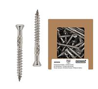 HELPMATE Tornillos para terraza 5 x 50 de acero inoxidable A2, 50 unidades, tornillos para tablones + 1 broca T25, tornillos para terrazas para exteriores (terrazas, cobertizos de jardín,